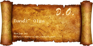 Danó Olga névjegykártya